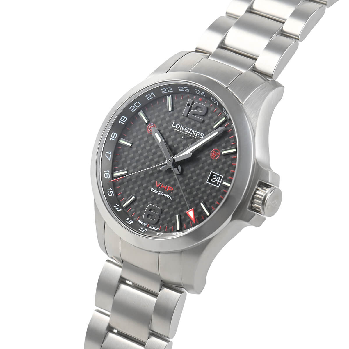 ロンジン LONGINES コンクエスト V.H.P. GMT L3.728.4.66.6 新品 メンズ 腕時計の画像