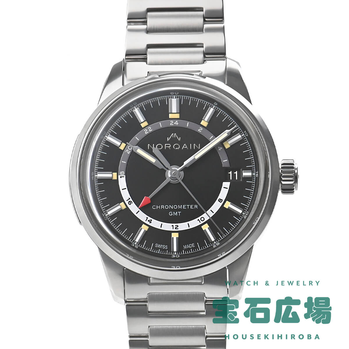 ノルケイン NORQAIN フリーダム 60 GMT NN2100SG/B211/201SG 新品 メンズ 腕時計