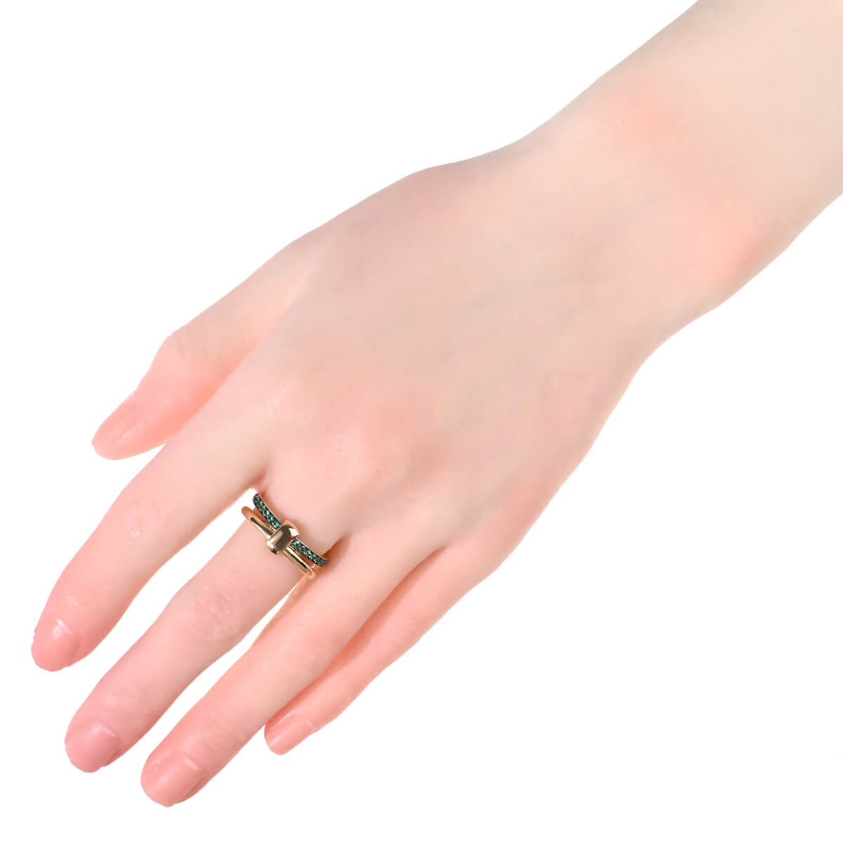 ポメラート Pomellato トゥギャザー エメラルド ダブルリング