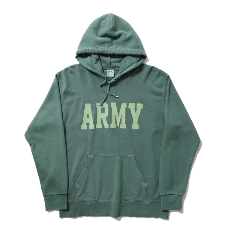 HOUSTON / ヒューストン 22056  PIGMENT PRINT PARKA  (ARMY) / ピグメントプリントパーカー (アーミー) -全3色-