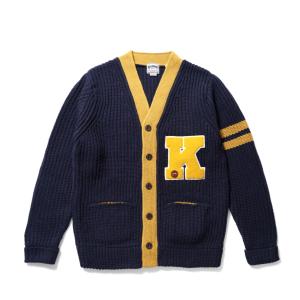 HOUSTON / ヒューストン 22060 BICOLOR LETTERED CARDIGAN /...