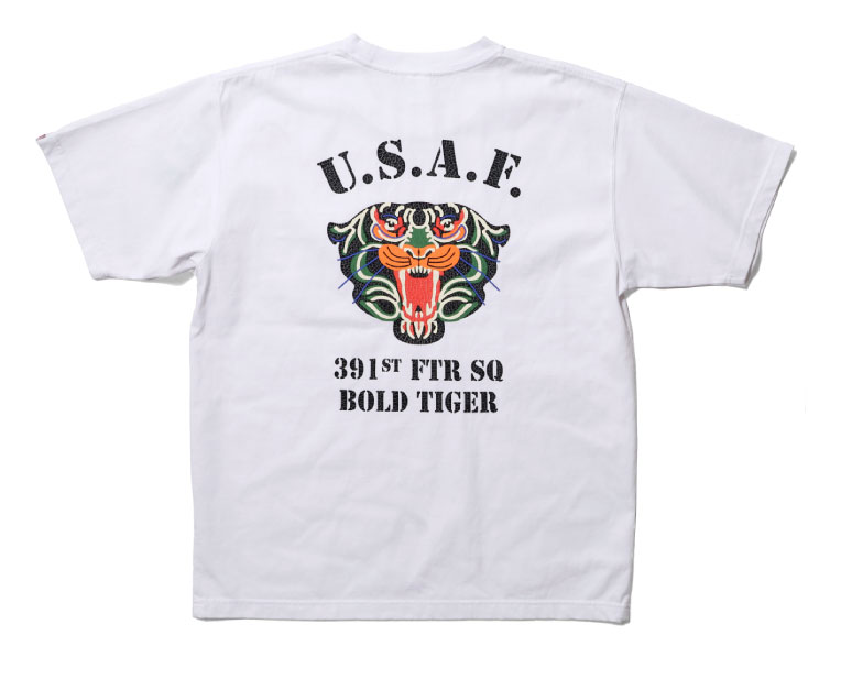 HOUSTON / ヒューストン 22109 RECYCLE US COTTON PRINT TEE(BOLD