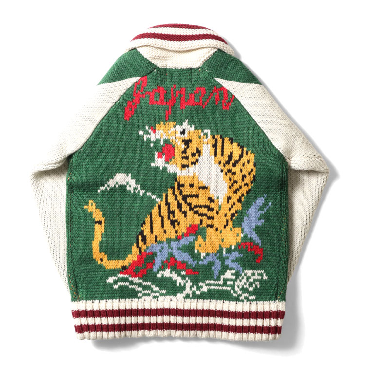 HOUSTON  / ヒューストン 22234 COWICHAN SWEATER (TIGER)/ カウチンニットセーター (虎) -全3色- | HOUSTON | 03