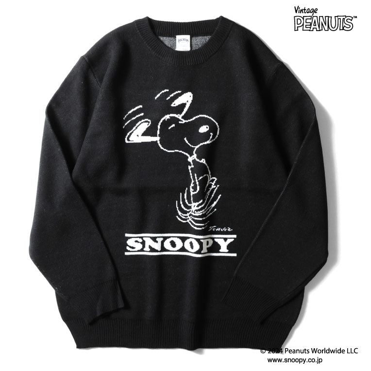 HOUSTON（ヒューストン） 22255 PEANUTS JQ KNIT SWEATER (SNOOPY