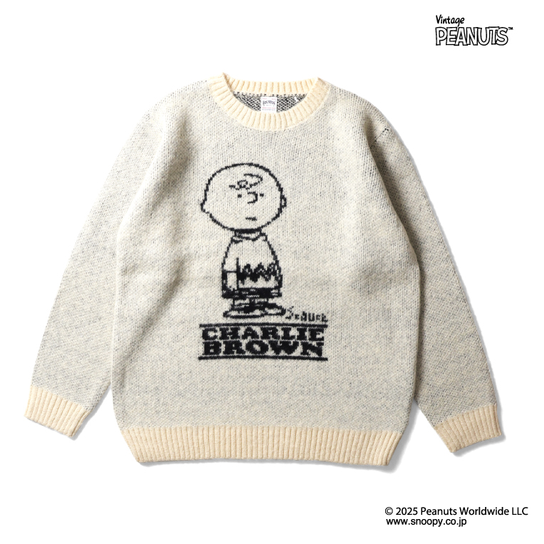 HOUSTON（ヒューストン） 22347 PEANUTS MOHAIR WOOL SWEATER (CHARLIE 