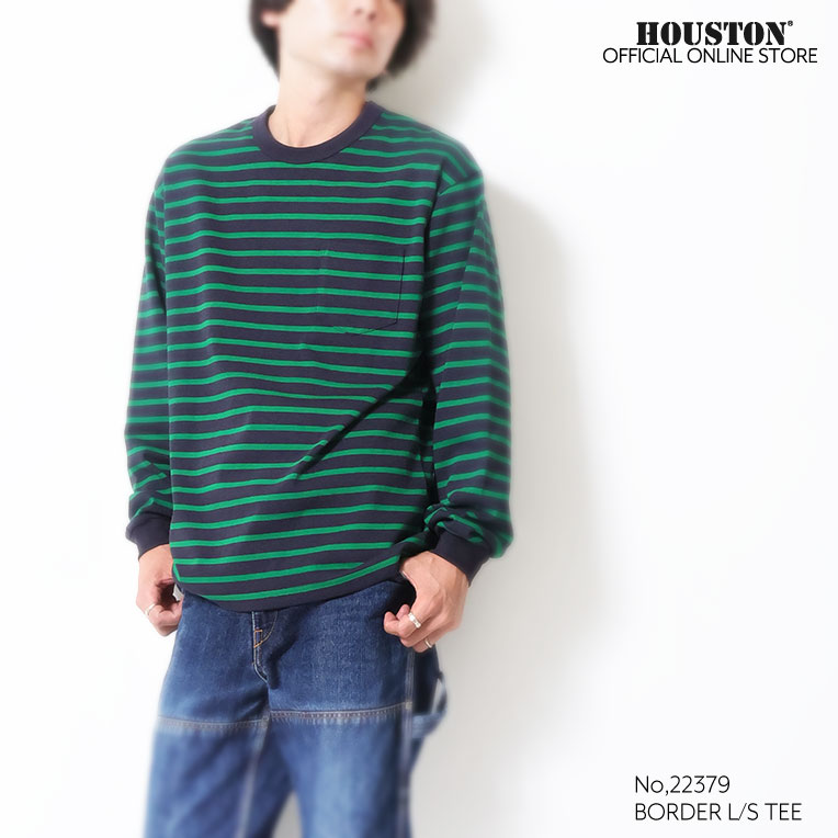 HOUSTON（ヒューストン） 22379 BORDER L/S TEE / ボーダー長袖Tシャツ