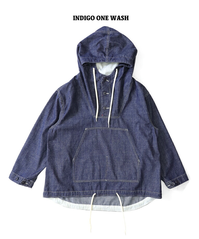 HOUSTON woman / ヒューストン ウーマン 22HL001  DENIM ANORAK HOODIE / デニムアノラックフーディ -全2色-
