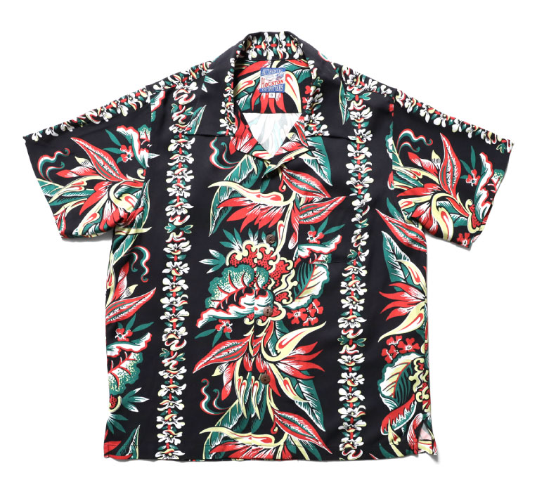 HOUSTON woman / ヒューストン ウーマン 23HL015 ALOHA SHIRT (BORDER) / アロハシャツ -全2色-