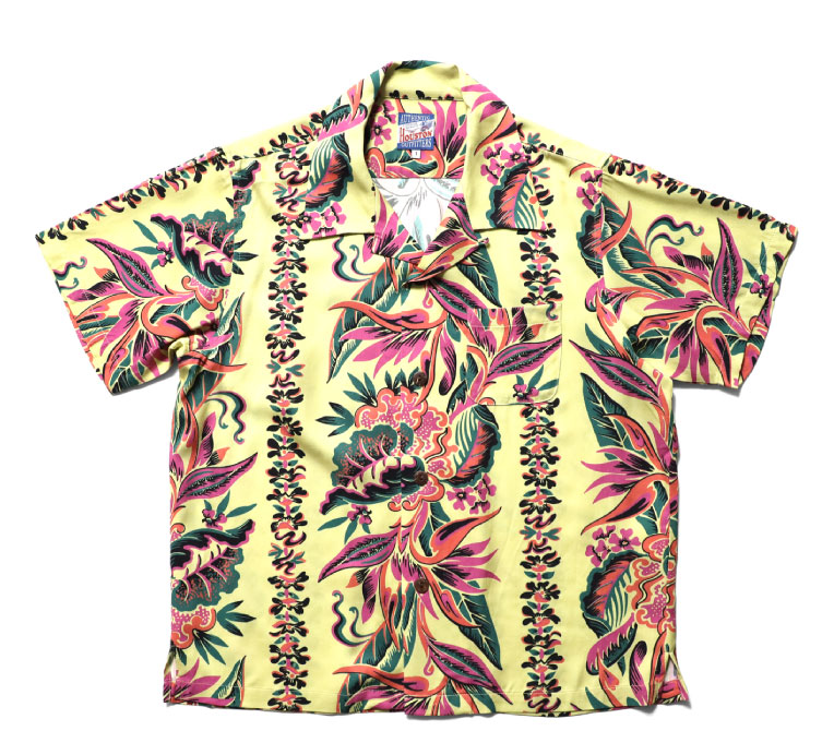 HOUSTON woman / ヒューストン ウーマン 23HL015 ALOHA SHIRT (BORDER) / アロハシャツ -全2色-