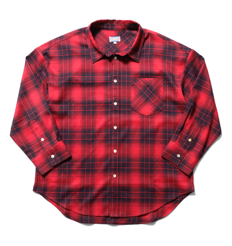 HOUSTON woman / ヒューストン ウーマン 23HL071 OMBRE CHECK SHIRT / オンブレチェックシャツ -全3色-