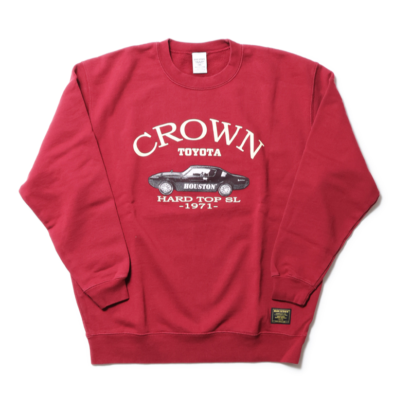 HOUSTON / ヒューストン 24TY007 × TOYOTA PRINT SWEAT (CROWN) / トヨタ プリント スウェット クラウン -全2色-｜houston-1972｜03