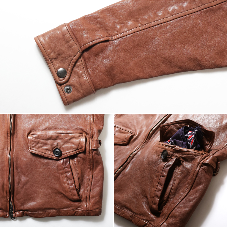 HOUSTON ヒューストン 24UN007 LEATHER JACKET レザージャケット