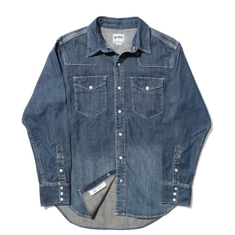 HOUSTON / ヒューストン 40695 USA COTTON DENIM WESTERN SHIRT/ USAコットンデニムウエスタンシャツ -全3色- | HOUSTON | 03