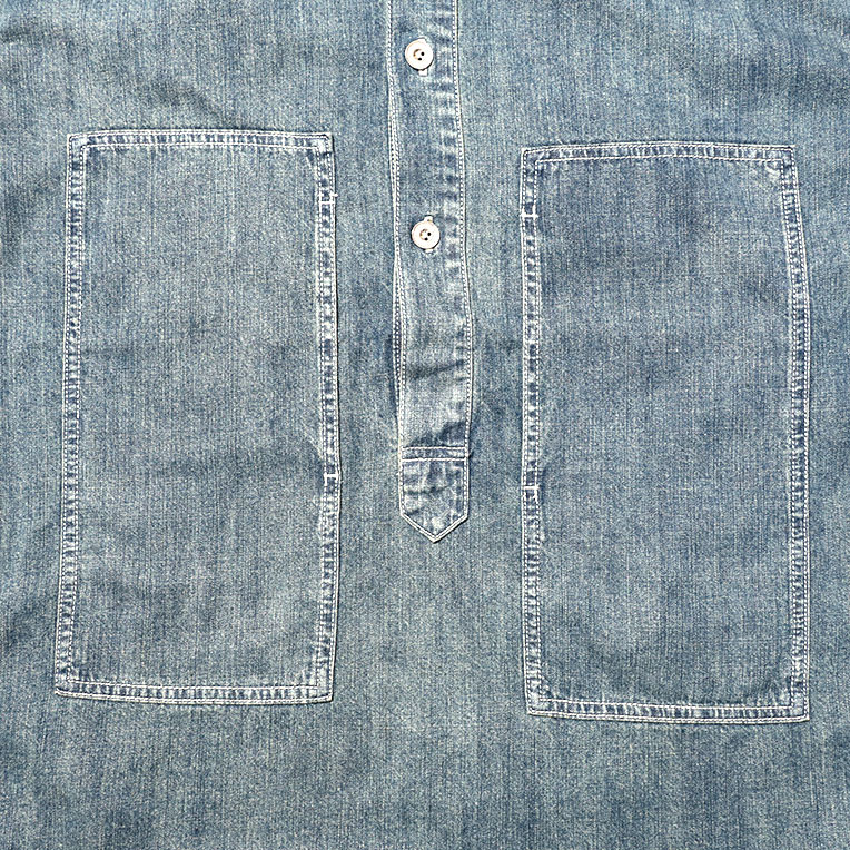 HOUSTON / ヒューストン 40696 USA COTTON DENIM PULLOVER SHIRT
