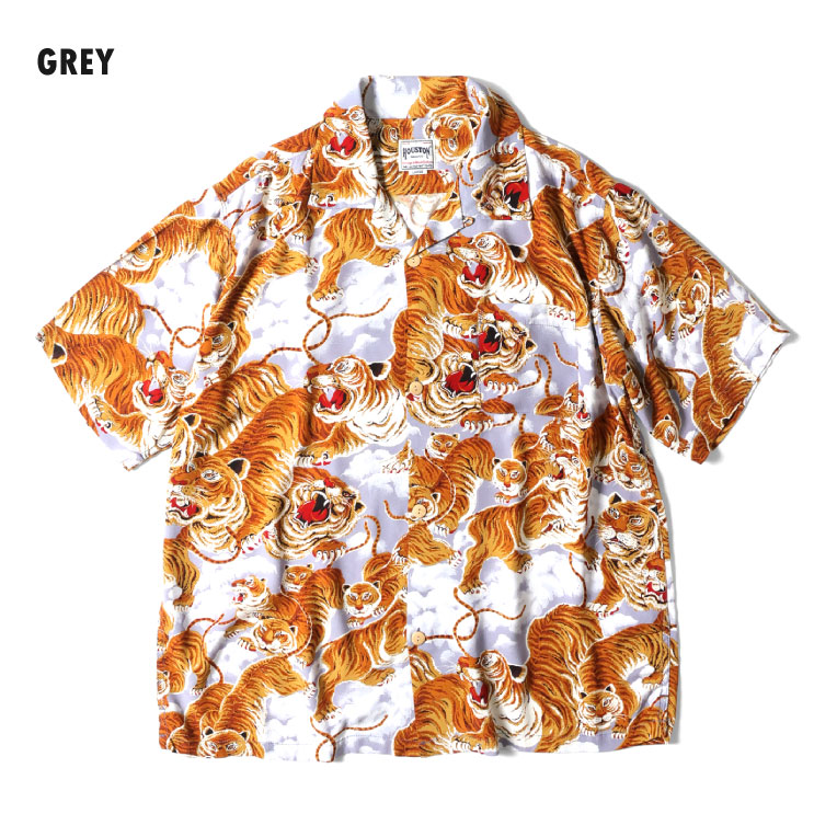 HOUSTON / ヒューストン 41022 ALOHA SHIRT(百虎) / アロハシャツ -全8