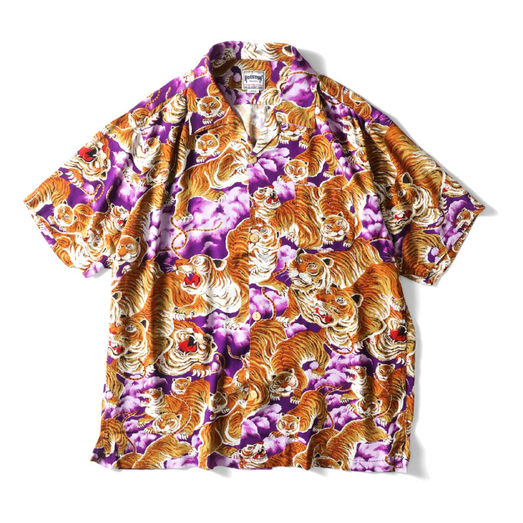 HOUSTON（ヒューストン） 41022 ALOHA SHIRT(百虎) / アロハシャツ -全