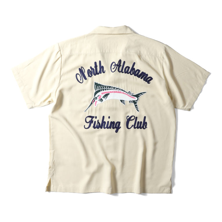 HOUSTON  / ヒューストン 41095 BOWLING SHIRT (FISHING CLUB) / ボウリングシャツ -全3色-｜houston-1972｜03