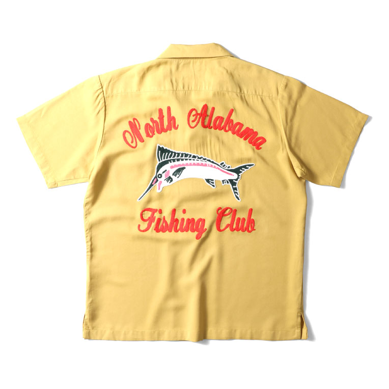 HOUSTON  / ヒューストン 41095 BOWLING SHIRT (FISHING CLUB) / ボウリングシャツ -全3色-｜houston-1972｜04