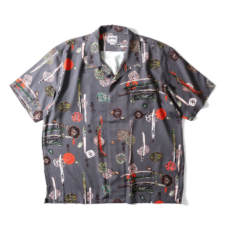 HOUSTON  / ヒューストン 41105 ALOHA SHIRT (日本刀) / アロハシャツ...