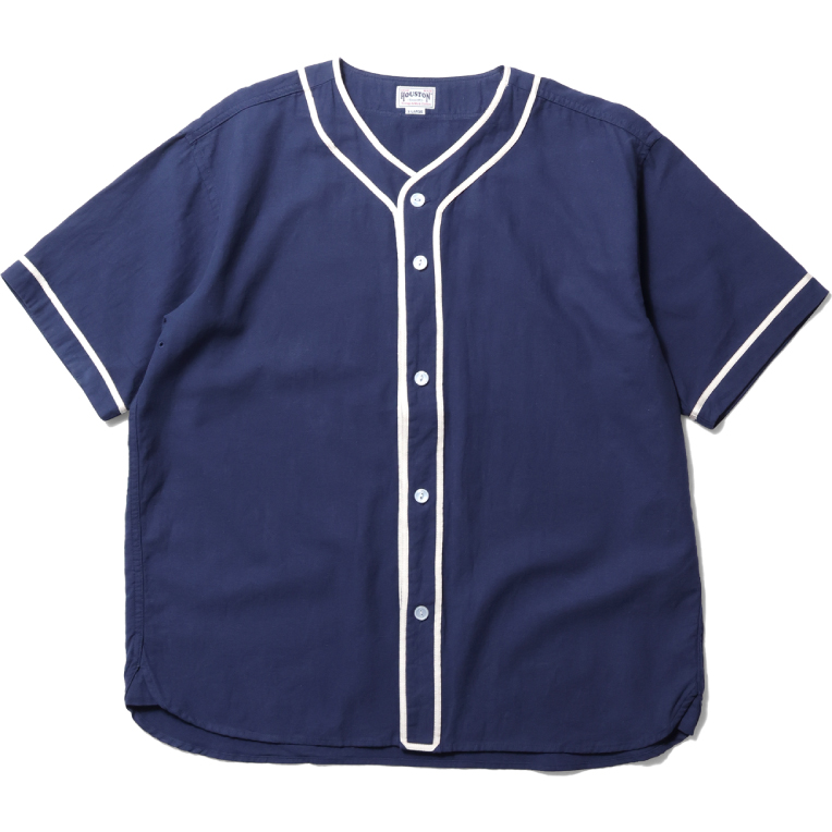 HOUSTON  / ヒューストン 41124 COTTON LINEN BASEBALL SHIR...