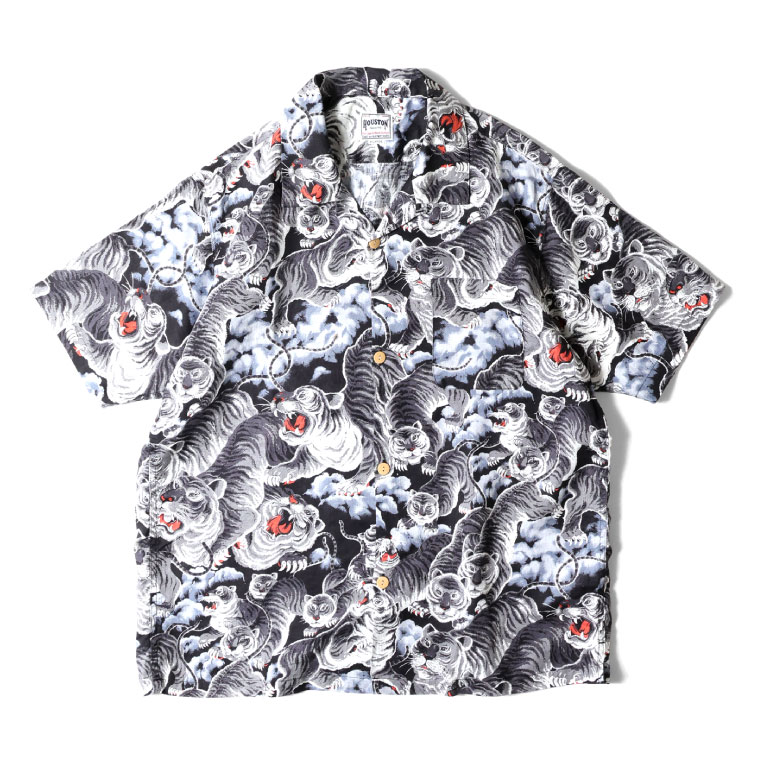 HOUSTON  / ヒューストン 41129 LINEN ALOHA SHIRT (百虎) / 麻...