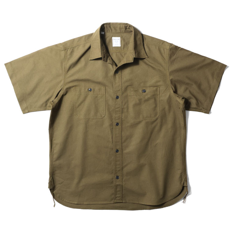 HOUSTON  / ヒューストン 41134 OXFORD S/S WORK SHIRT / オックスフォード半袖ワークシャツ -全6色-｜houston-1972｜05