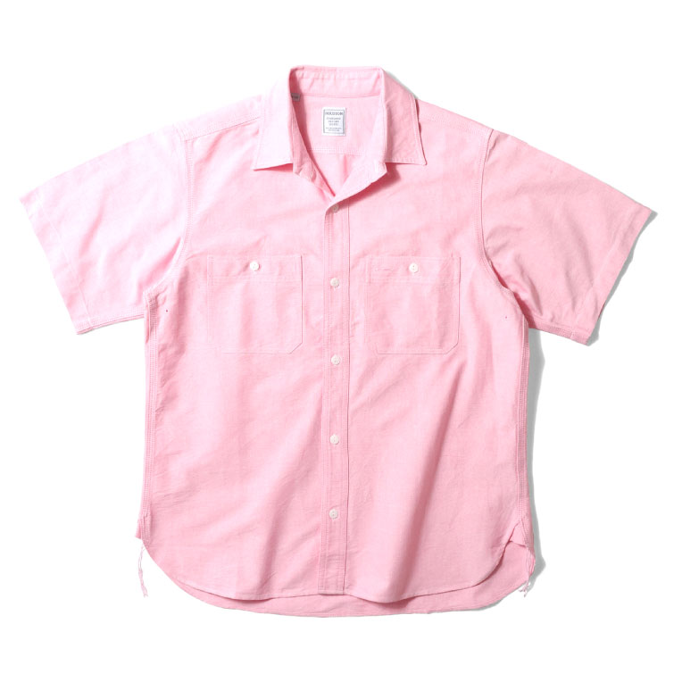 HOUSTON  / ヒューストン 41134 OXFORD S/S WORK SHIRT / オックスフォード半袖ワークシャツ -全6色-｜houston-1972｜06