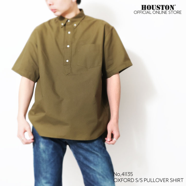 HOUSTON（ヒューストン） 41135 OXFORD B/D S/S PULLOVER SHIRT