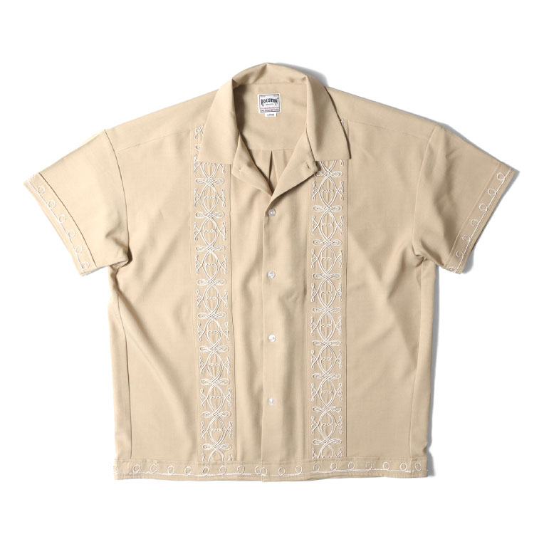HOUSTON  / ヒューストン 41137 CORD EMBROIDERY S/S SHIRT ...