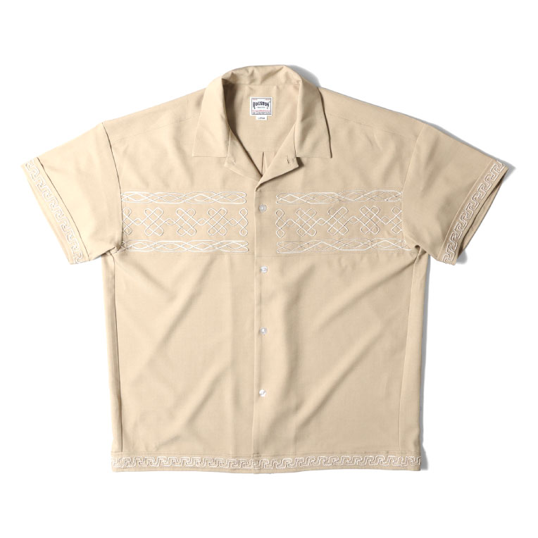 HOUSTON  / ヒューストン 41138 CORD EMBROIDERY S/S SHIRT ...