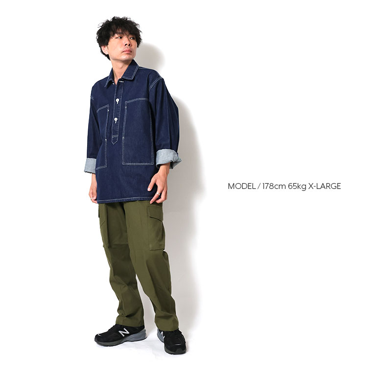 HOUSTON / ヒューストン 41148 CONE DENIM ARMY PULLOVER SHIRT