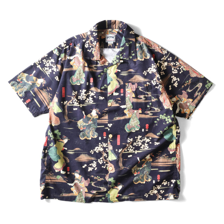 HOUSTON / ヒューストン 41169 ×歌川国芳 COTTON RAYON ALOHA SHIRT (隅田川之朝霧) / アロハシャツ -全3色-_1