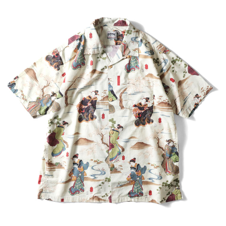 HOUSTON / ヒューストン 41169 ×歌川国芳 COTTON RAYON ALOHA SHIRT (隅田川之朝霧) / アロハシャツ -全3色-_2