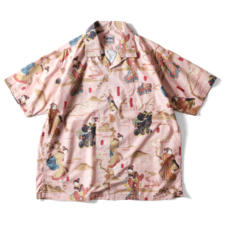 HOUSTON / ヒューストン 41169 ×歌川国芳 COTTON RAYON ALOHA SHIRT (隅田川之朝霧) / アロハシャツ -全3色-_3