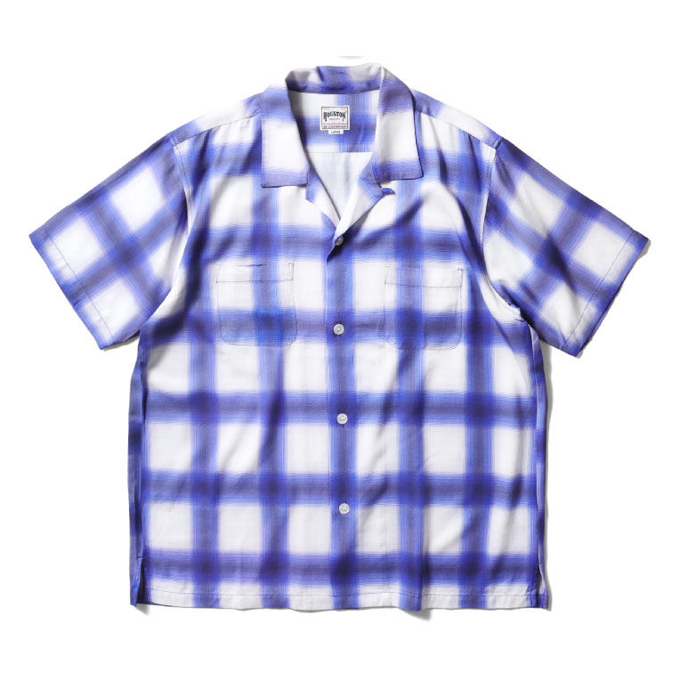 HOUSTON（ヒューストン） 41187 OMBRE CHECK S/S SHIRT / オンブレ