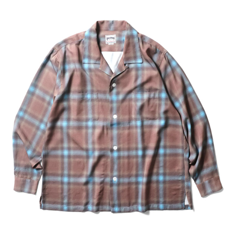 HOUSTON（ヒューストン） 41188 OMBRE CHECK L/S SHIRT / オンブレ