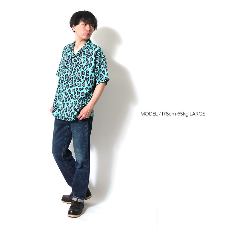 HOUSTON / ヒューストン 41195 ALOHA SHIRT (LEOPARD) アロハ