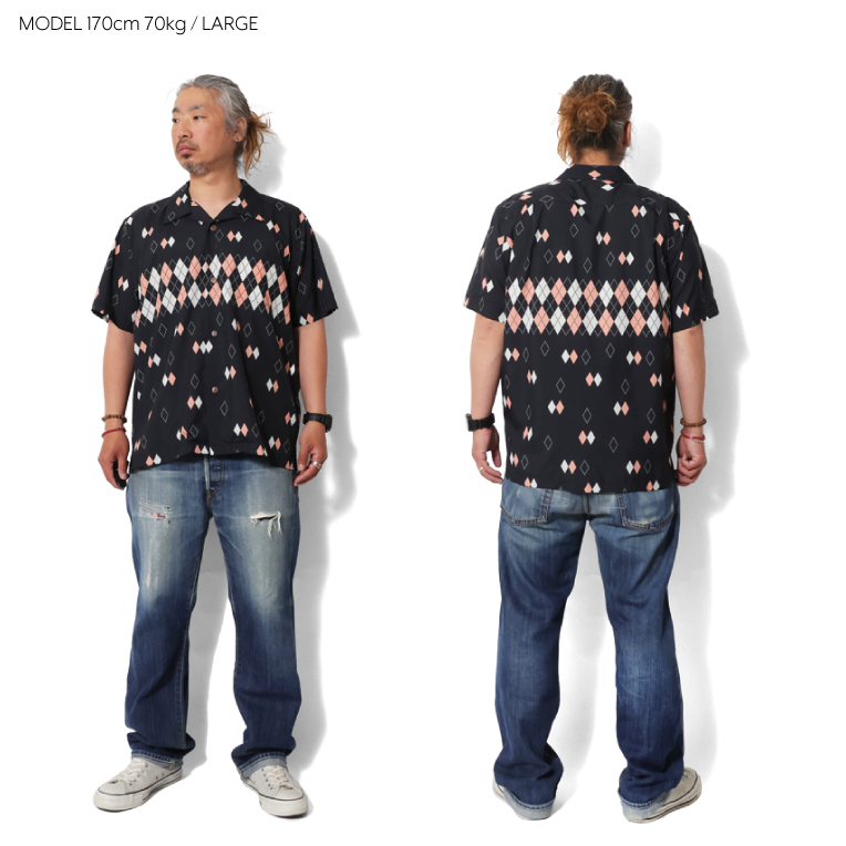 UNIVERD72 / ユニバード72 41235 DRY ALOHA SHIRT (ARGYLE) アロハ