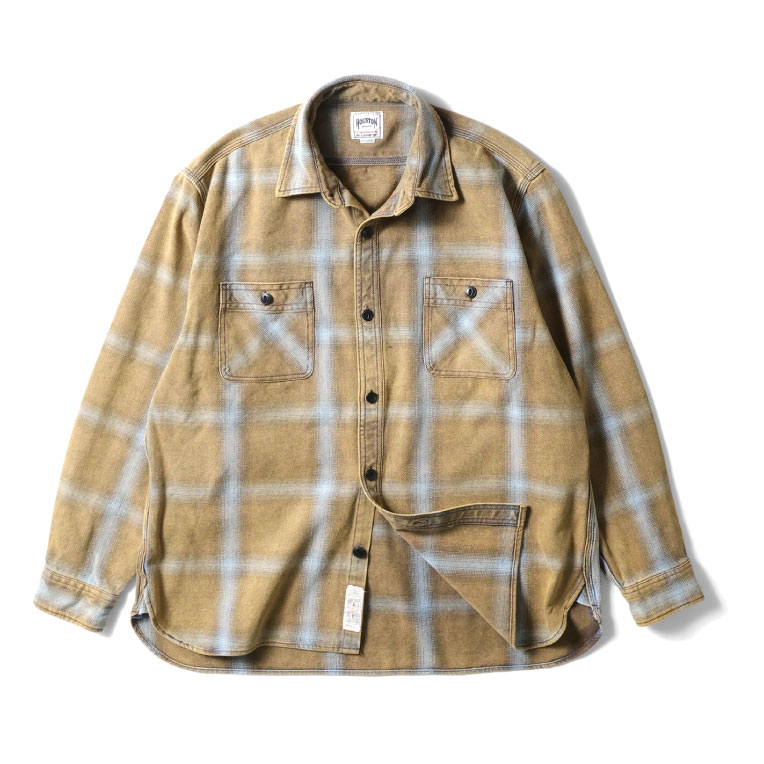 HOUSTON ヒューストン 41252 OMBRE CHECK VIYELLA SHIRT オンブレー チェック ビエラ シャツ  ミリタリーファッション [ヒューストン] 41252VW VINTAGE OMBRE CHECK VIYELLA SHIRT ビンテージオンブレーチェックビ
