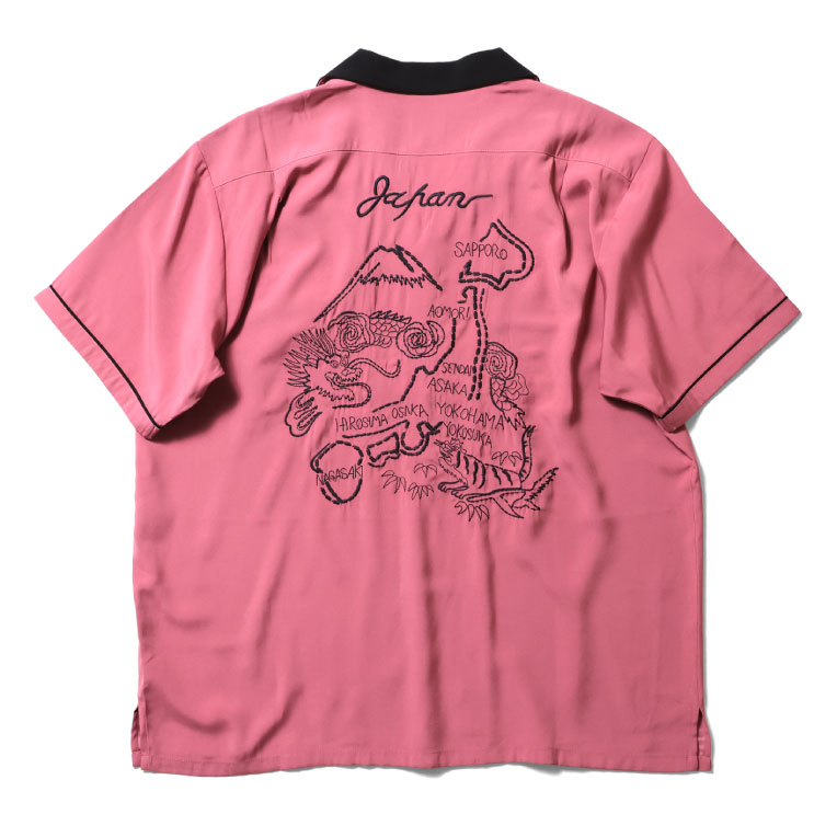 HOUSTON（ヒューストン） 41310 SOUVENIR SHIRT(MAP) / スーベニア