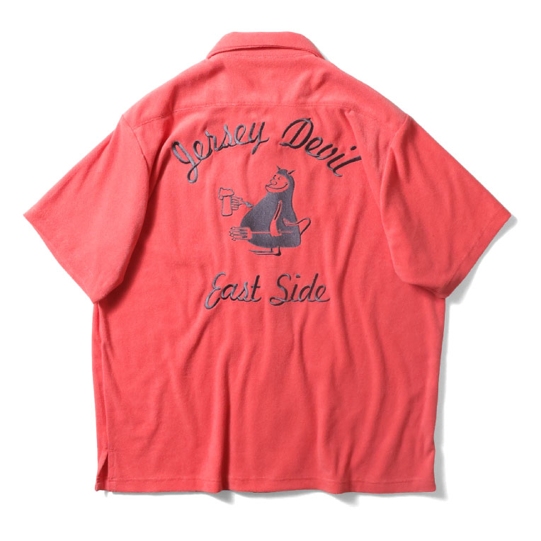 【最終値】【閲覧数379】Lammlin's ボウリングシャツ Pete HOUSTON（ヒューストン） 41322 PILE BOWLING SHIRT(JERSEY DEVIL