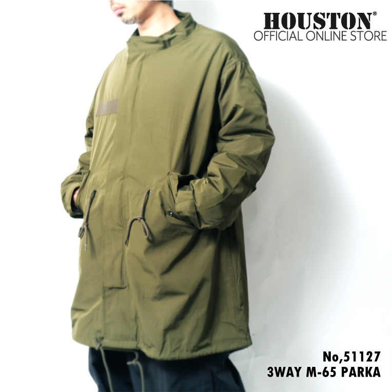 HOUSTON/ヒューストン　3WAY M-65 PARKA HOUSTON / ヒューストン 51127 3WAY M-65 PARKA / 3WAY M-65 パーカー