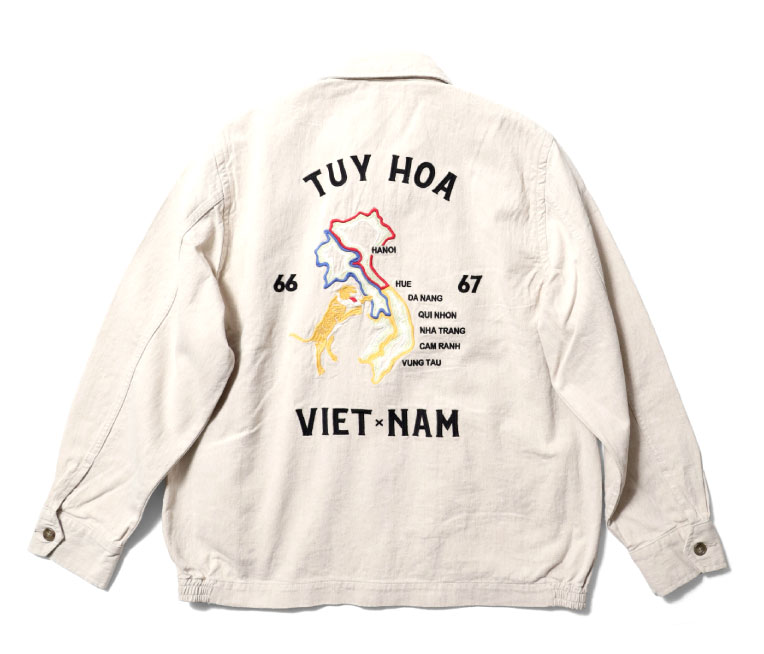 HOUSTON / ヒューストン 51243 COTTON LINEN VIETNAM JACKET (MAP) / コットンリネンベトナムジャケット -全4色-