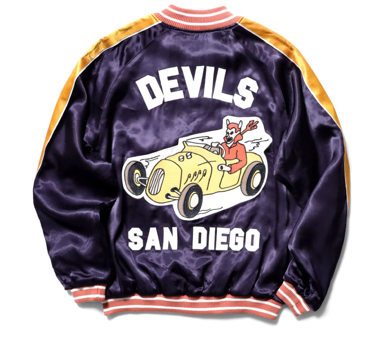 HOUSTON ヒューストン 51248 RAYON AWARD JACKET (DEVILS) レーヨン