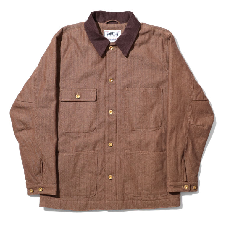 HOUSTON / ヒューストン 51269 HERRINGBONE VIYELLA COVERALL / ヘリンボーンツイルビエラカバーオール -全4色-｜houston-1972｜03