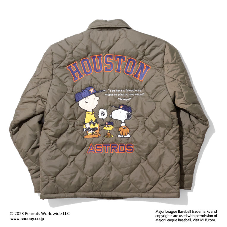 「送料無料・年末感謝」 HOUSTON / ヒューストン 51344 PEANUTS × MLB QUILTING JACKET / キルティングジャケット -全3色- 【F1953430572】 (12784円)