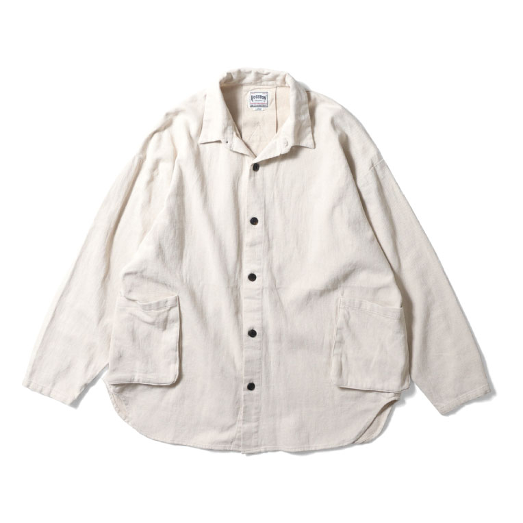 HOUSTON  / ヒューストン 51369 COTTON LINEN WIDE SHIRT JA...