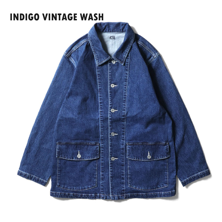 超貴重品 ポインター コーンデニム使用 カバーオール US-S日本Mサイズ HOUSTON / ヒューストン 51486 CONE DENIM U.S. ARMY M-41 COVERALL