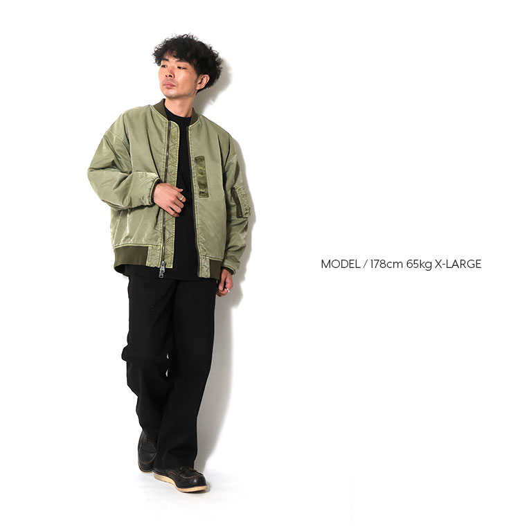 HOUSTON（ヒューストン） 51505 PIGMENT DYE RELAX MA-1 FLIGHT JACKET