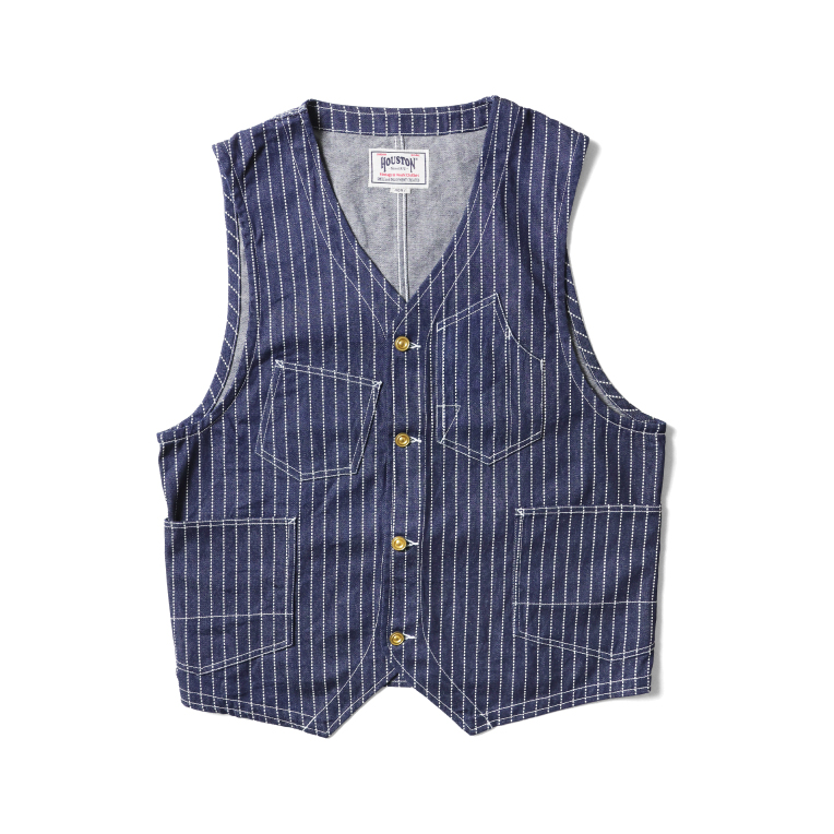 HOUSTON（ヒューストン） 51550 WABASH DENIM RAILROADER WORK VEST